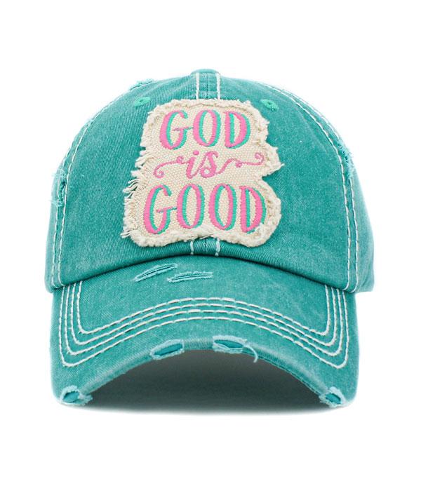 HATS I HAIR ACC :: BALLCAP :: Wholesale God Is Good Vintage Ballcap