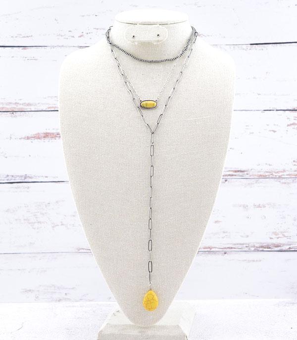New Arrival :: Wholesale Western Turquoise Lariat Necklace