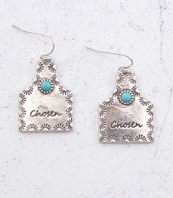 New Arrival :: Wholesale Cattle Tag Inspiration Dangle Earrings