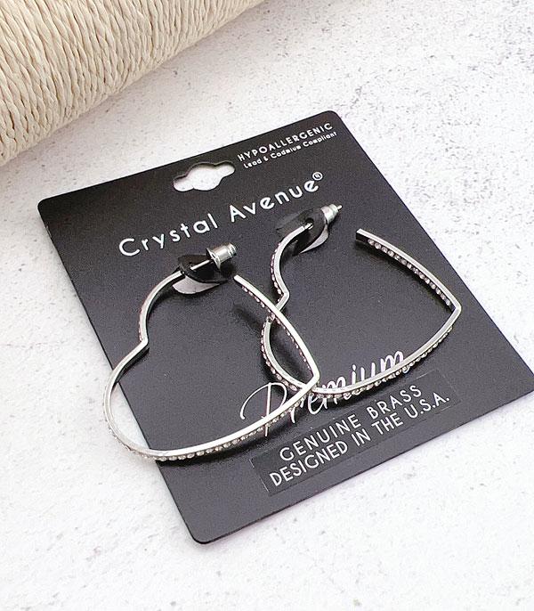 RHINESTONE :: Wholesale Rhinestone Hypoallergenic Hoop Earrings
