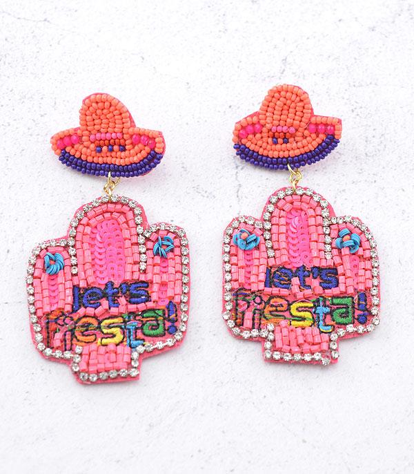 EARRINGS :: TRENDY EARRINGS :: Wholesale Seed Bead Handmade Fiesta Earrings