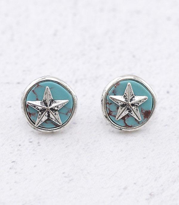 New Arrival :: Wholesale Western Star Turquoise Earrings