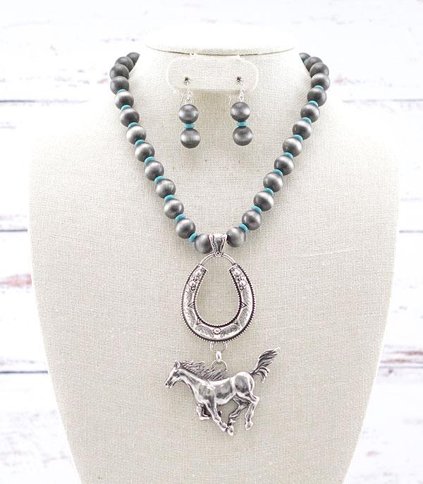 NECKLACES :: WESTERN TREND :: Wholesale Western Horse Pendant Necklace