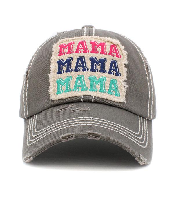 HATS I HAIR ACC :: BALLCAP I VISOR :: Wholesale Mama Letters Repeat Vintage Ballcap