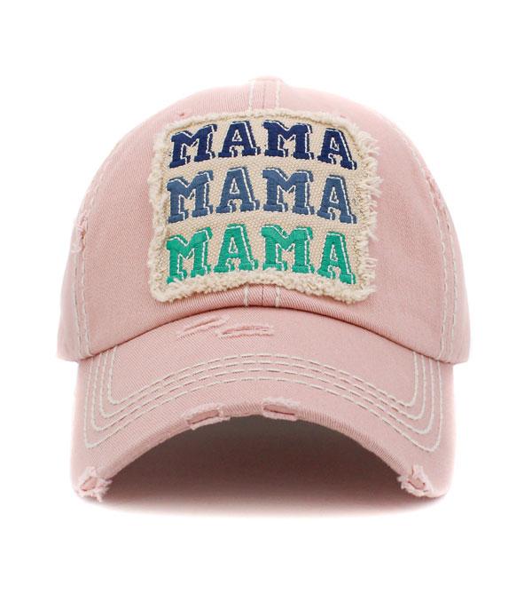 HATS I HAIR ACC :: BALLCAP :: Wholesale Mama Letters Repeat Vintage Ballcap