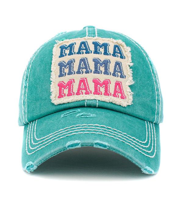 HATS I HAIR ACC :: BALLCAP I VISOR :: Wholesale Mama Letters Repeat Vintage Ballcap