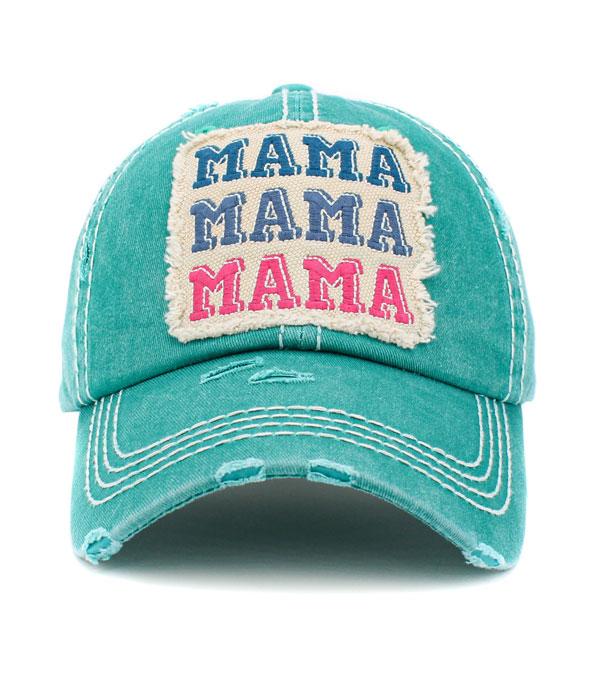 HATS I HAIR ACC :: BALLCAP :: Wholesale Mama Letters Repeat Vintage Ballcap