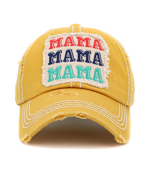 HATS I HAIR ACC :: BALLCAP I VISOR :: Wholesale Mama Letters Repeat Vintage Ballcap