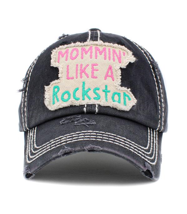 HATS I HAIR ACC :: BALLCAP :: Wholesale Mommin Like A Rockstar Ballcap