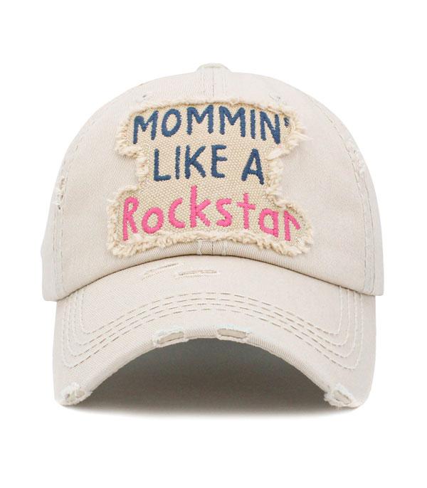 HATS I HAIR ACC :: BALLCAP I VISOR :: Wholesale Mommin Like A Rockstar Ballcap