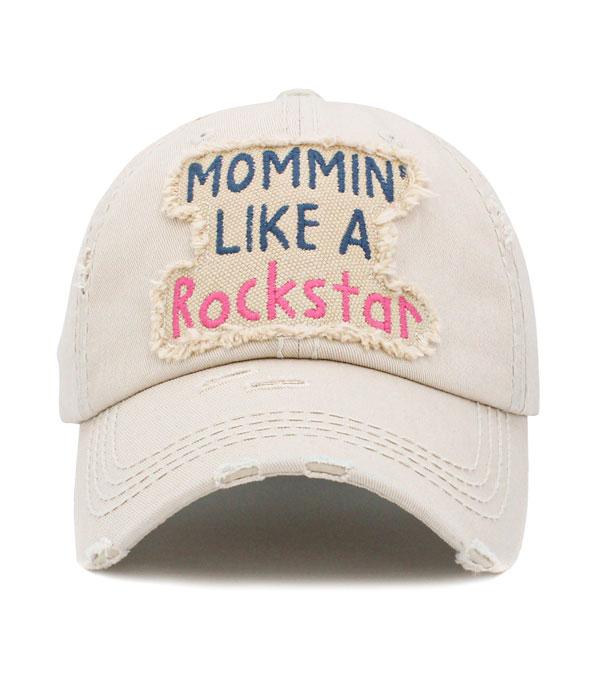 HATS I HAIR ACC :: BALLCAP :: Wholesale Mommin Like A Rockstar Ballcap