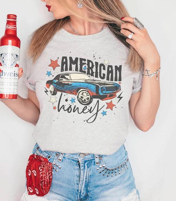 <font color=RED>RED,WHITE, AND BLUE</font> :: Wholesale American Honey Vintage Tshirt