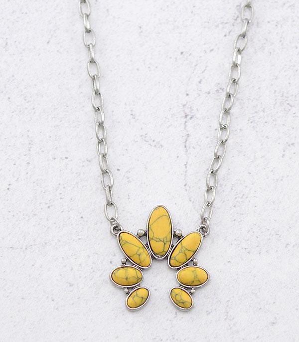 NECKLACES :: WESTERN SQUASH BLOSSOM NECKLACES :: Wholesale Semi Stone Squash Blossom Necklace