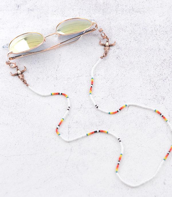 BELTS I SUNGLASSES :: SUNGLASSES  :: Wholesale Western Steerhead Bead Sunglasses Strap