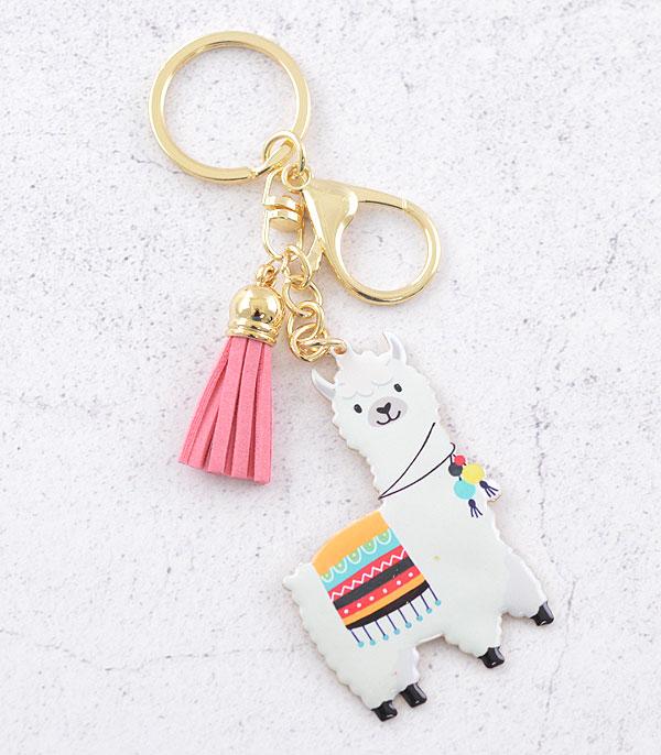 <font color=BLUE>WATCH BAND/ GIFT ITEMS</font> :: KEYCHAINS :: Wholesale Llama Tassel Charm Keychain