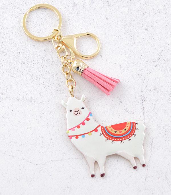 <font color=BLUE>WATCH BAND/ GIFT ITEMS</font> :: KEYCHAINS :: Wholesale Llama Tassel Charm Keychain