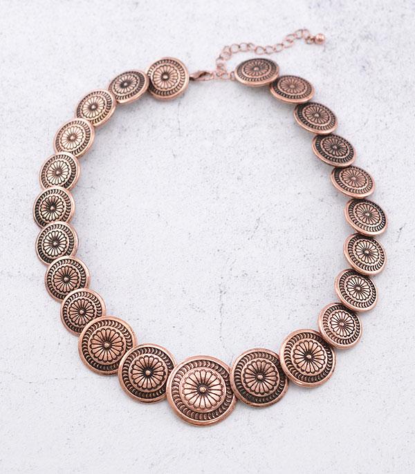 New Arrival :: Wholesale Western Coin Concho Necklace