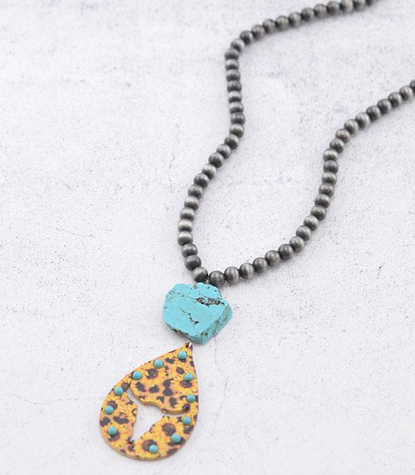 NECKLACES :: TRENDY :: Wholesale Sunflower Steer Head Necklace