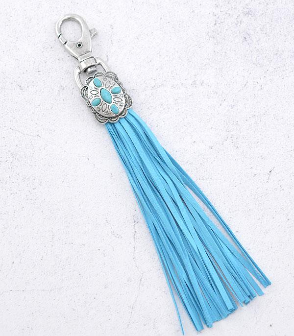 <font color=BLUE>WATCH BAND/ GIFT ITEMS</font> :: KEYCHAINS :: Wholesale Western Concho Tassel Keychain