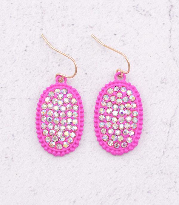 EARRINGS :: TRENDY EARRINGS :: Wholesale Rhinestone Dangle Earrings