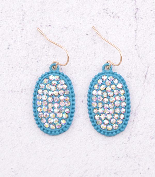 EARRINGS :: TRENDY EARRINGS :: Wholesale Rhinestone Dangle Earrings