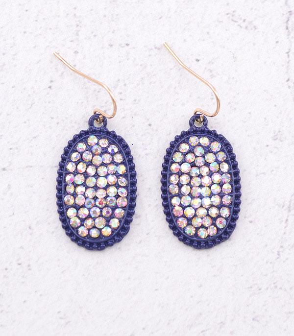 EARRINGS :: TRENDY EARRINGS :: Wholesale Rhinestone Dangle Earrings