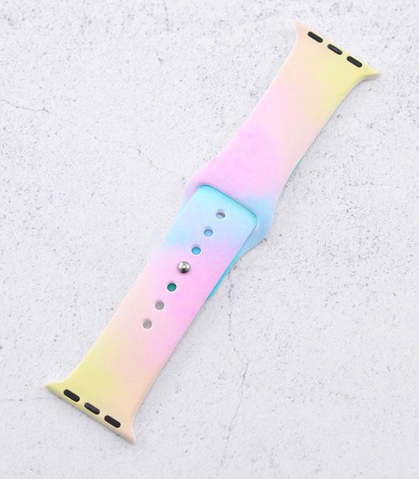 <font color=BLUE>WATCH BAND/ GIFT ITEMS</font> :: SMART WATCH BAND :: Wholesale Tie Dye Silicone Apple Watch Band