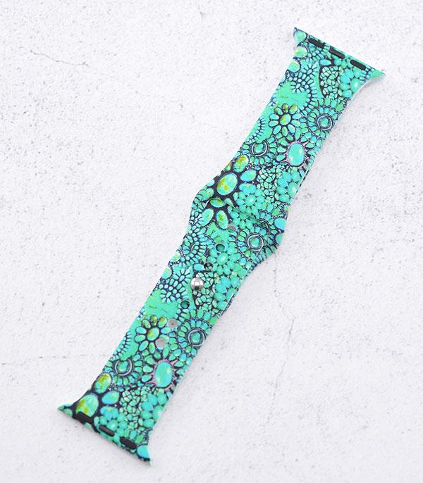 New Arrival :: Wholesale Western Print Silicone Apple Watch Band