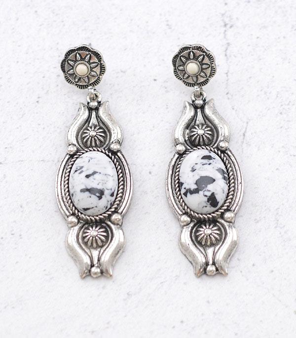 EARRINGS :: WESTERN POST EARRINGS :: Wholesale Western Semi Stone Earrings