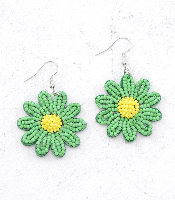 WHAT'S NEW :: Wholesale Seed Bead Flower Dangle Earrings