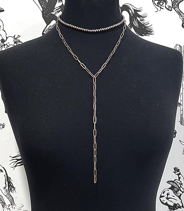 New Arrival :: Wholesale Western Chain Lariat Necklace