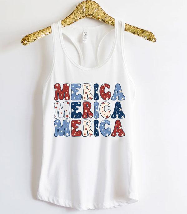 <font color=RED>RED,WHITE, AND BLUE</font> :: Wholesale Merica Vintage Tank Top