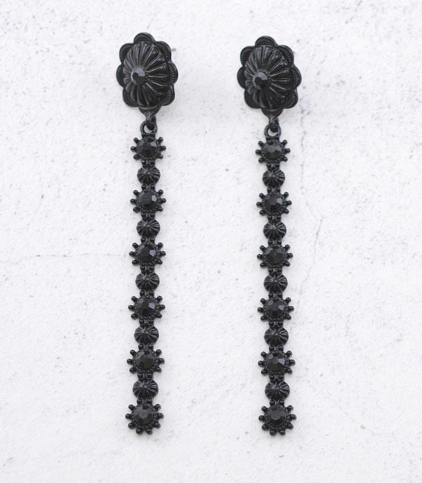 EARRINGS :: POST EARRINGS :: Wholesale Western Concho Drop Earrings