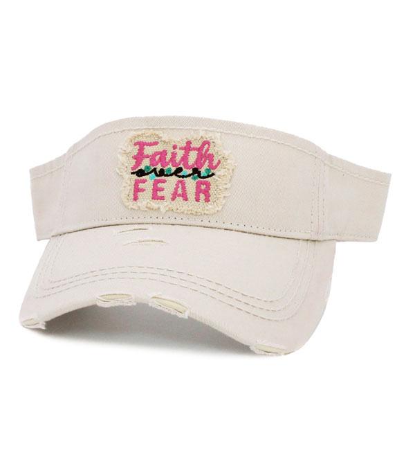 HATS I HAIR ACC :: BALLCAP I VISOR :: Wholesale Kb Ethos Faith Over Fear Visor