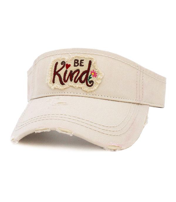 HATS I HAIR ACC :: VISOR I SOLID :: Wholesale Kb Ethos BE Kind Summer Visor