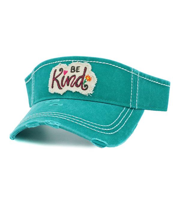 HATS I HAIR ACC :: VISOR I SOLID :: Wholesale Kb Ethos BE Kind Summer Visor