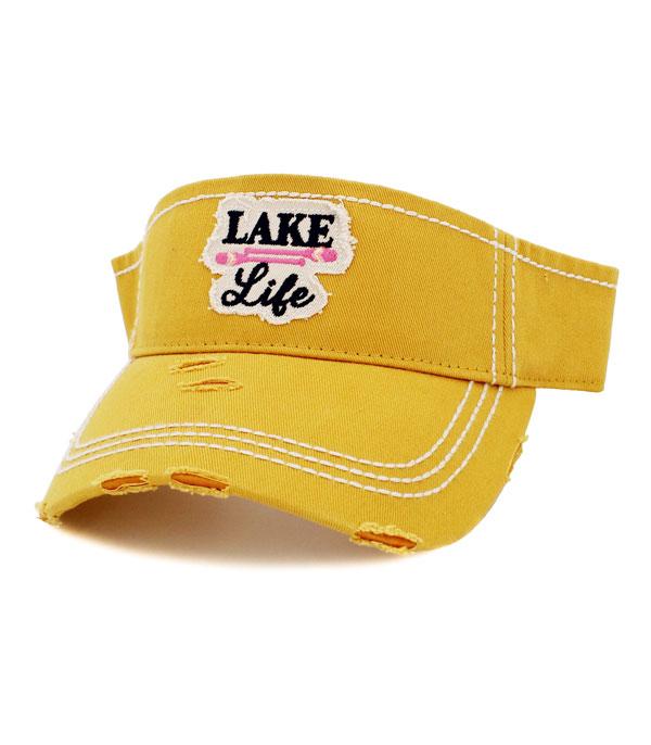 HATS I HAIR ACC :: VISOR I SOLID :: Wholesale KB Ethos Lake Life Summer Visor