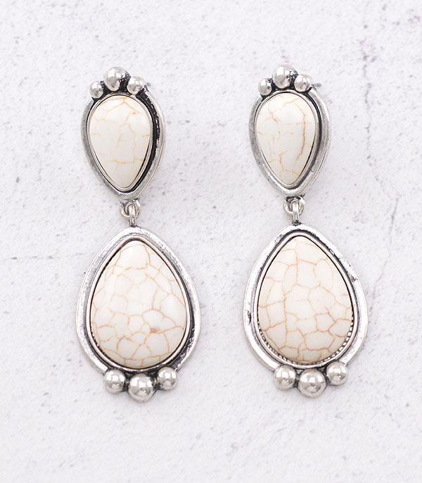 New Arrival :: Wholesale Western Semi Stone Turquoise Earrings