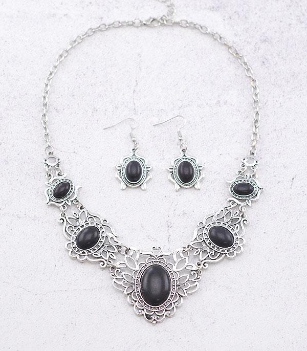 NECKLACES :: WESTERN TREND :: Wholesale Western Semi Stone Necklace Set