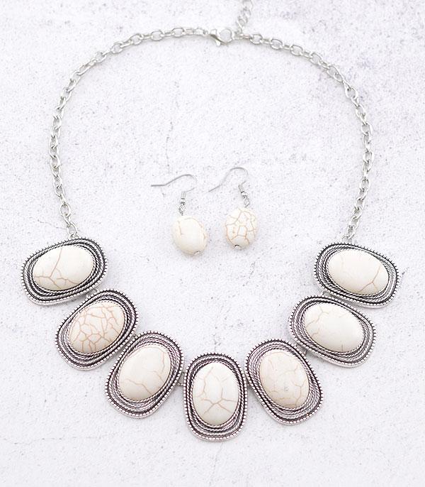 NECKLACES :: WESTERN TREND :: Wholesale Western Semi Stone Necklace Set