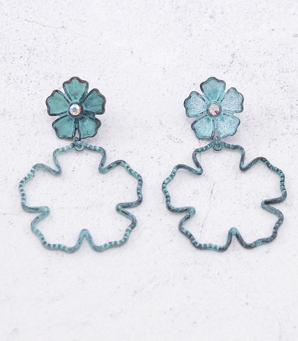 WHAT'S NEW :: Wholesale Western Flower Post Dangle Earrings