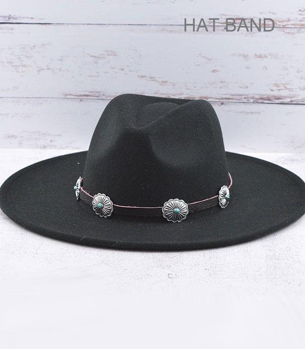 HATS I HAIR ACC :: HAT ACCESSORIES :: Wholesale Tipi Western Concho Hat Band