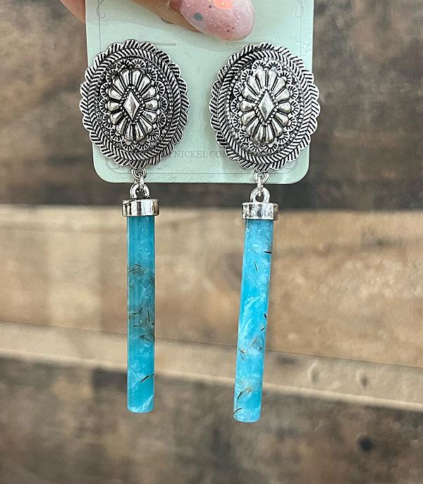 EARRINGS :: WESTERN POST EARRINGS :: Wholesale Western Concho Post Dangle Earrings