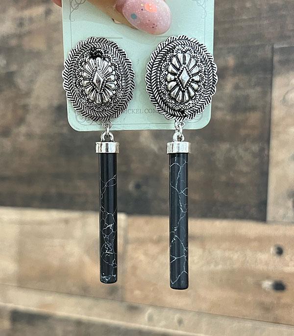 EARRINGS :: WESTERN POST EARRINGS :: Wholesale Western Concho Post Dangle Earrings