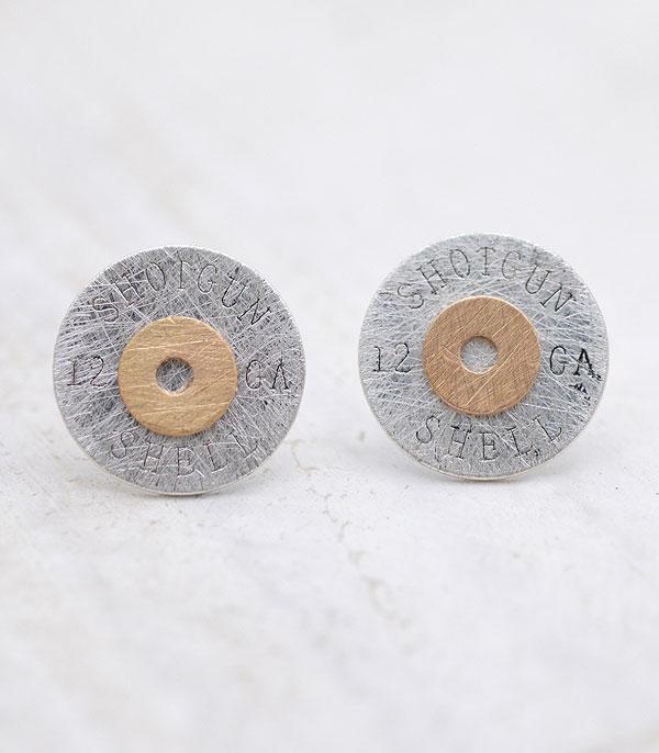 <font color=black>SALE ITEMS</font> :: JEWELRY :: Earrings :: Wholesale Brass Shot Gun Shell Earrings