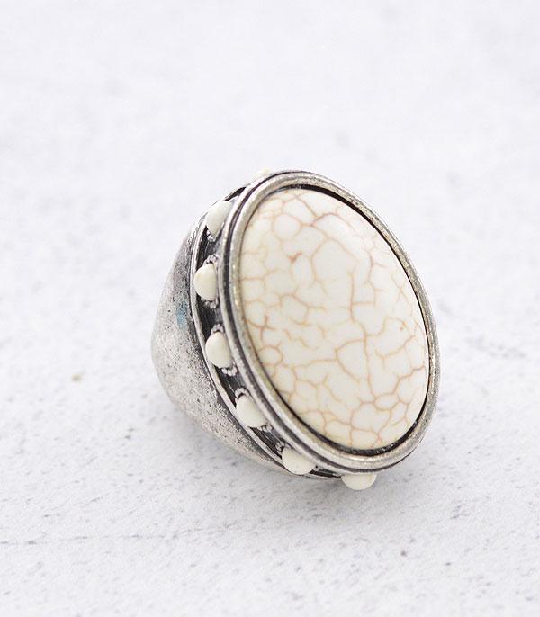RINGS :: Wholesale Western Semi Stone Oval Ring