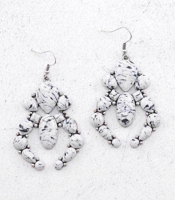 EARRINGS :: WESTERN HOOK EARRINGS :: Wholesale Western Squash Blossom Earrings