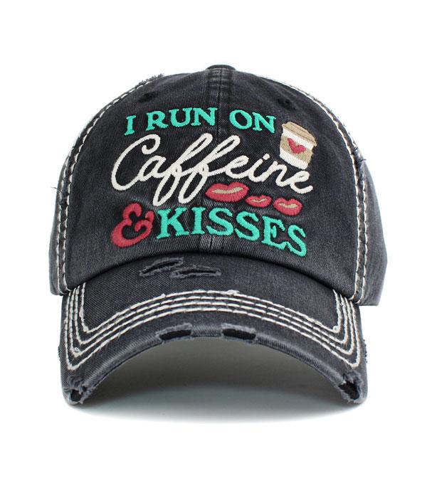 HATS I HAIR ACC :: BALLCAP :: Wholesale Kb Ethos I Run On Caffeine Ballcap