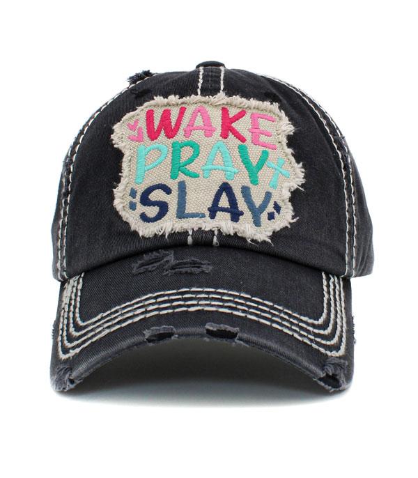 HATS I HAIR ACC :: BALLCAP I VISOR :: Wholesale Kb Ethos Wake Pray Slay Ballcap