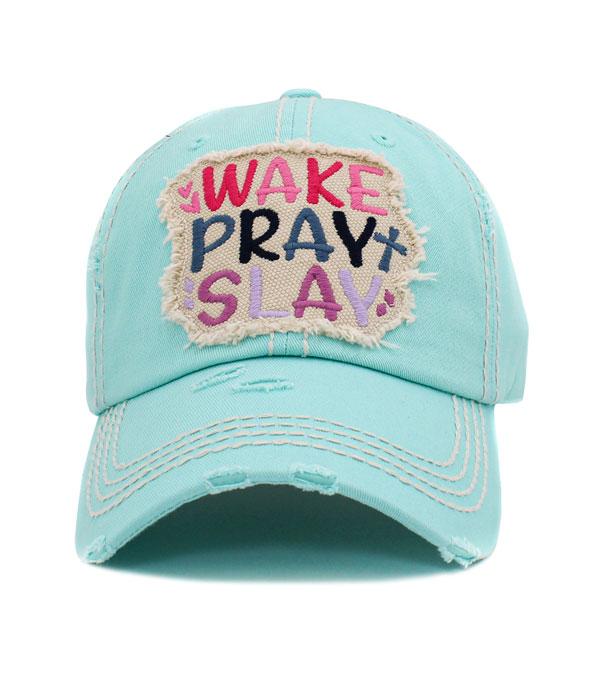 HATS I HAIR ACC :: BALLCAP I VISOR :: Wholesale Kb Ethos Wake Pray Slay Ballcap